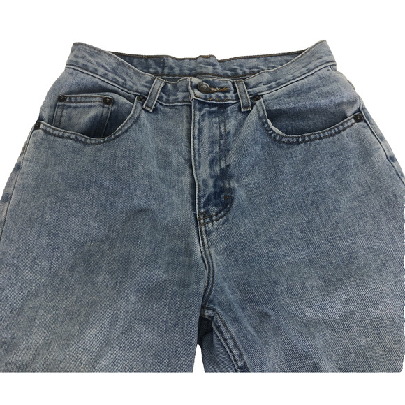 Vintage 80s Women's Jordache Mom Jeans 26x29 High Waist Tapered Leg Blue Denim - Picture 3 of 11